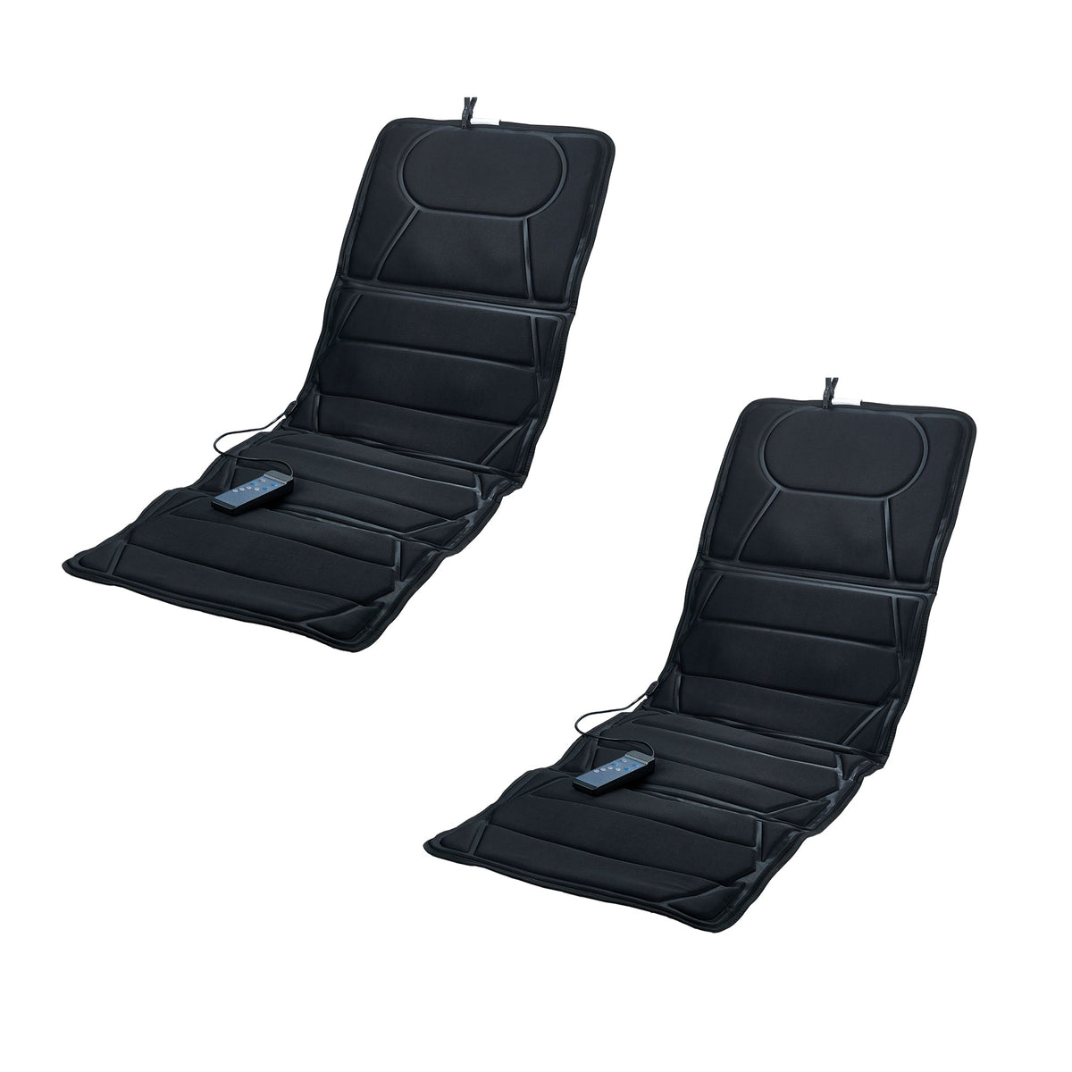 Pursonic Full-Body Massage Mat with Heat 2 pack – Multi-Zone Vibration Relief for Back, Lumbar & Legs