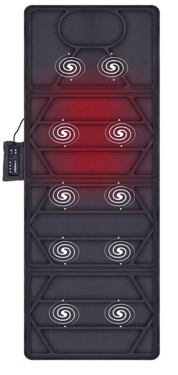 Pursonic Full-Body Massage Mat with Heat 2 pack – Multi-Zone Vibration Relief for Back, Lumbar & Legs